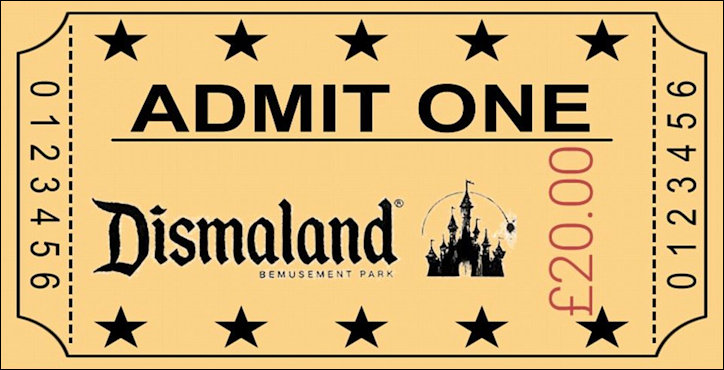 An entrance ticket into Dismaland